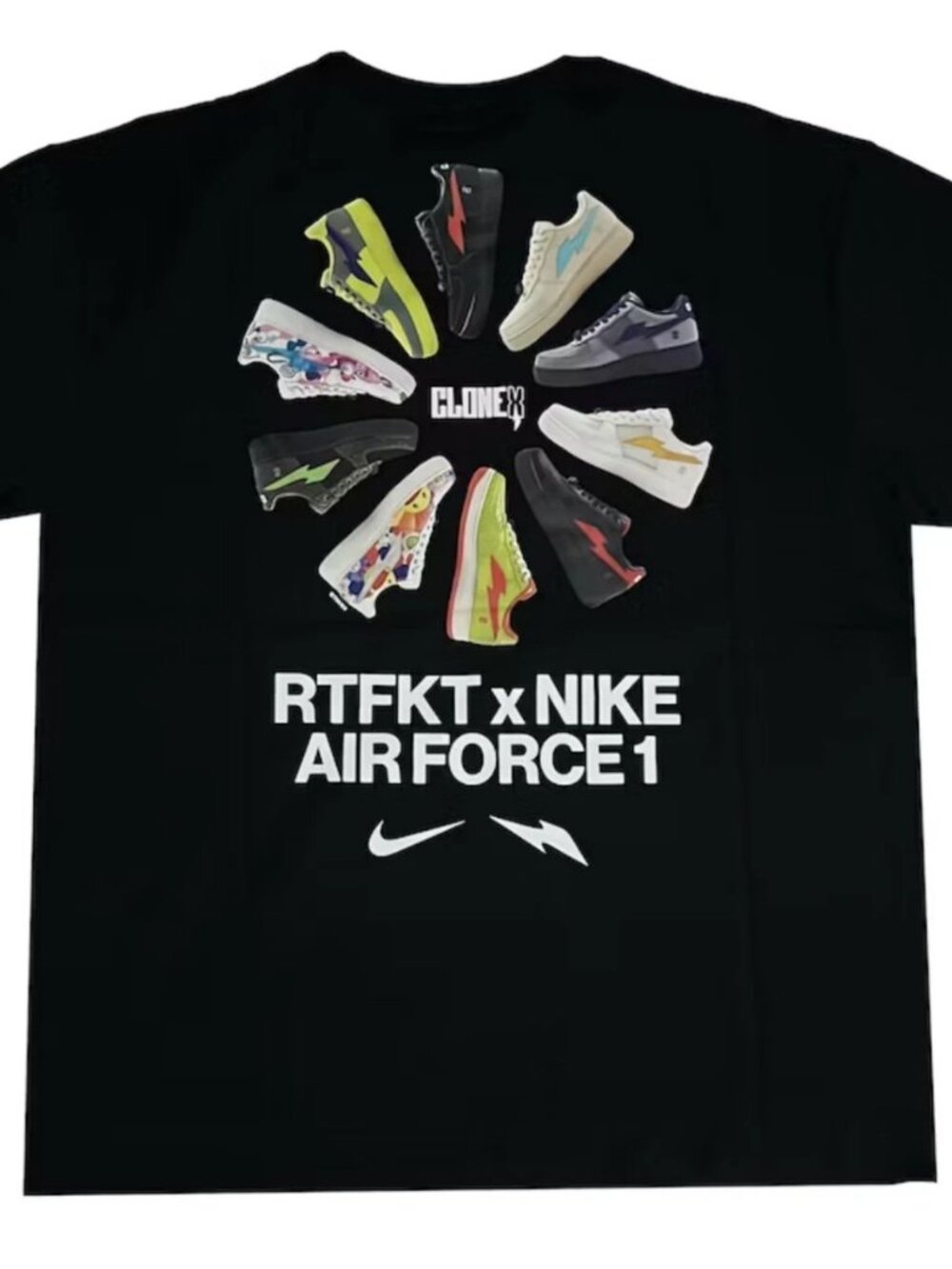 100% Authentic RTFKT x Nike Air Force 1 Forging Tee Size Large L Rare Limited